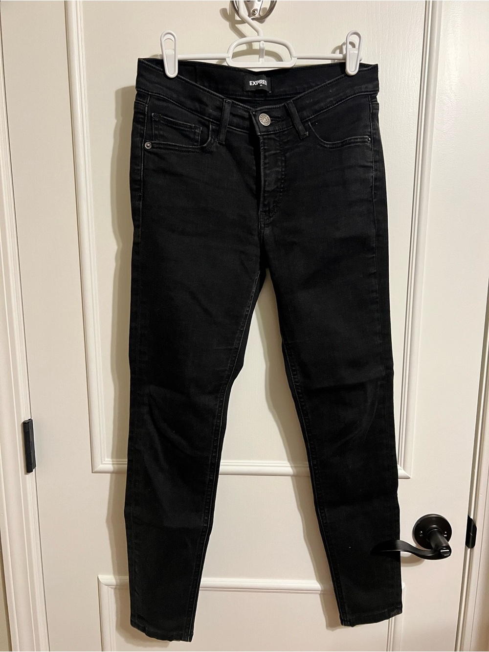 Express Black Skinny Jeans - High Rise